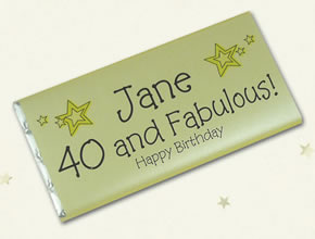 40 & Fab Personalised Chocolate