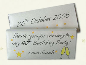 Champagne Personalised Chocolate