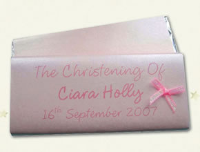 Pink Bow Personalised Chocolate