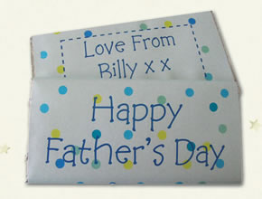 Father's Day - Spots Personalised Chocolate