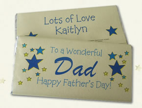 Father's Day - Stars Personalised Chocolate
