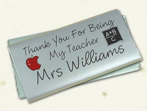 Thank You Teacher Personalised Chocolate